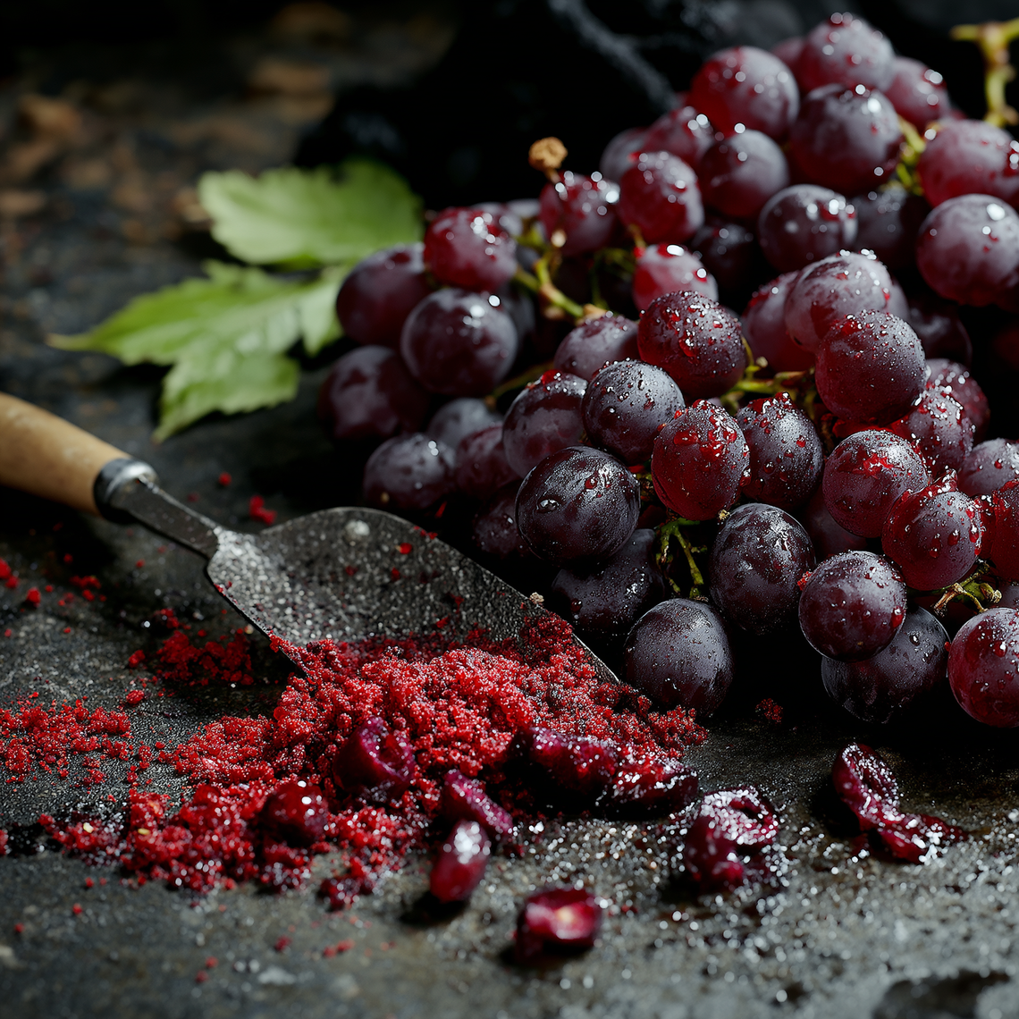 Shot of purple grape pulp in vivid detail for a high-quality poster image