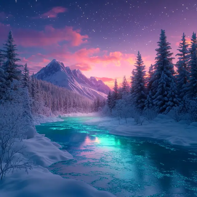 Breathtaking winter wonderland showcasing the beauty of nature with snow.