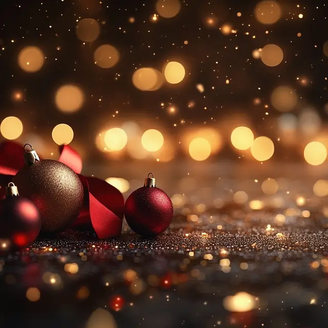 Minimalistic and warm Christmas-themed background.