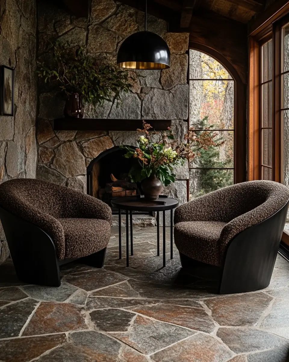 Well-furnished, cozy living room with two inviting chairs facing each other and a central coffee table.