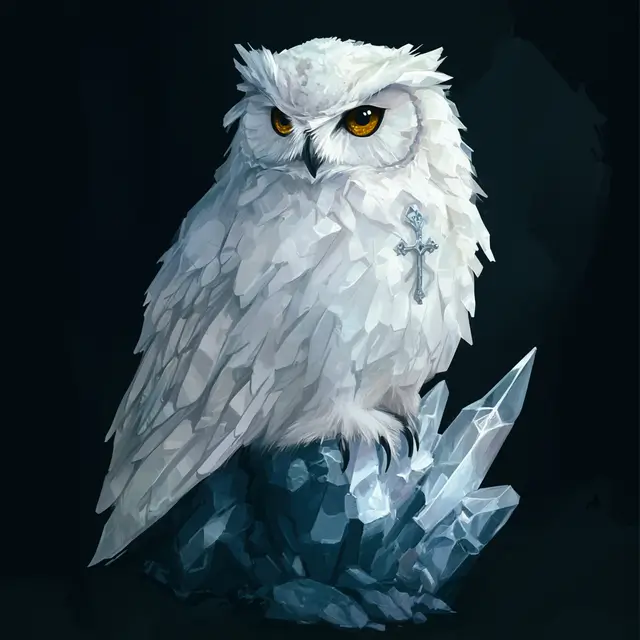  Original image of a crystal owl.