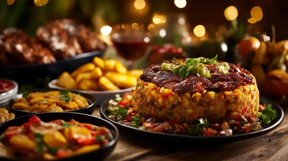 Image of a Mofongo platter served at a restaurant.