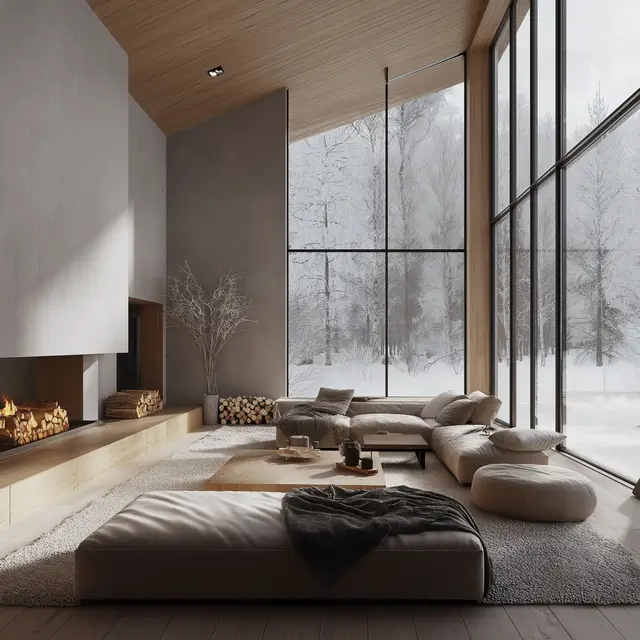 Dreamy architecture and interior design for winter by Ike the designer.