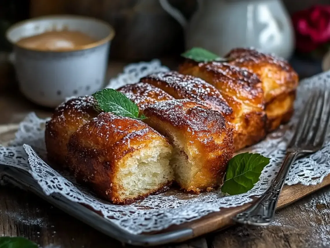 Freshly baked golden-brown artisanal pastry on a clean plat.