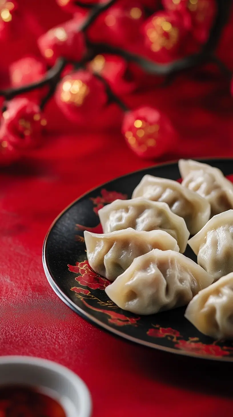 Plate of steaming hot, freshly cooked golden brown dumplings next to a bowl of savory dipping sauce.