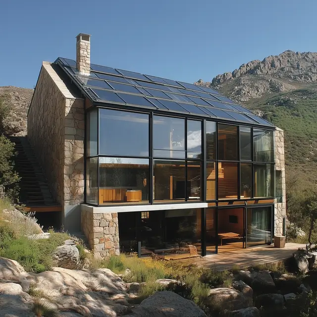 House perched on top of the Sierra de Gr mountains.