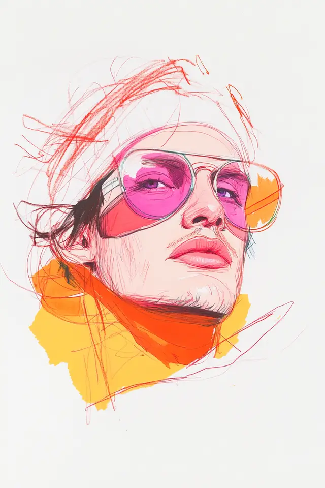 Sketch of a bright-eyed Jared Leto by Celine.