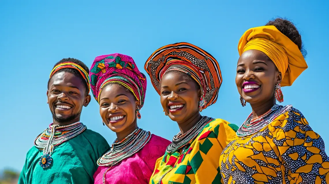 South African group of people standing together.