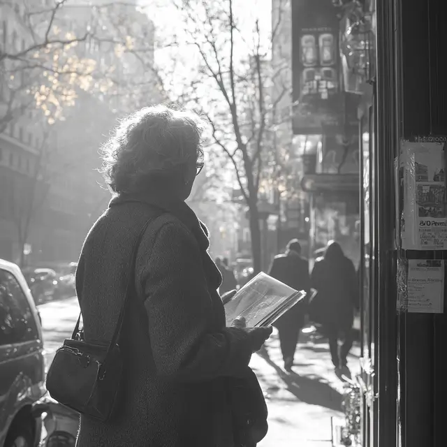 Street photography in the style of Doisneau, raw and candid.