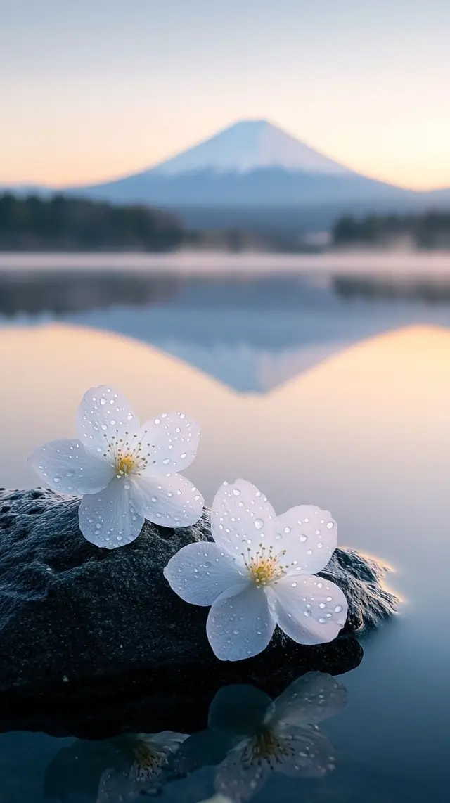 Two delicate white flowers captured.