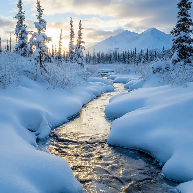 Beautiful photographic landscape of Yukon winter scenery by Colin Alexander.