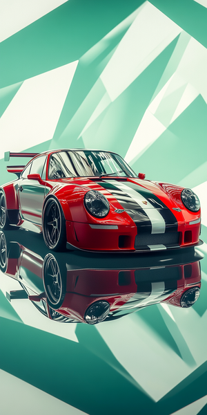 Porsche 911 GT3 in Photorealistic Geometric Setting