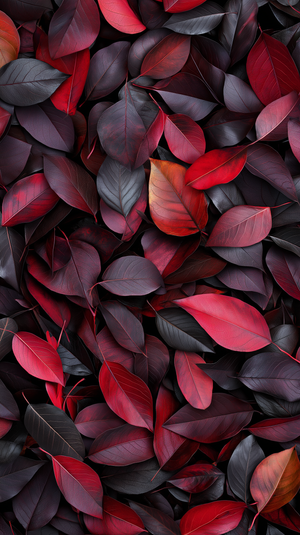 Autumn Leaves with Vibrant Colors and Rich Shading