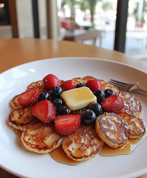 Berry-Topped Golden Pancakes