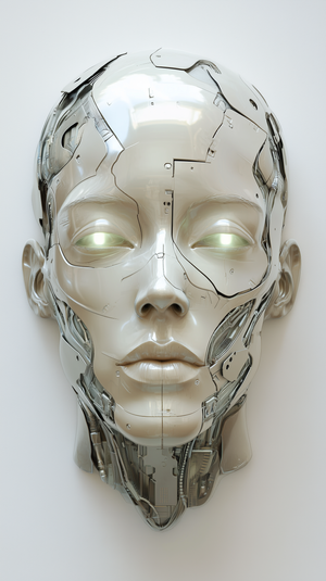 Bionic Face with Organic and Synthetic Textures