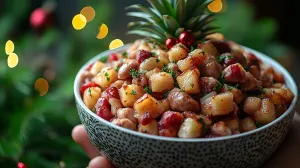 Bowl with Pineapple Garnish