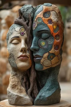 Faces of Unity with Chakra Tree Symbolism