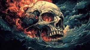 Fiery Skull of Mystery