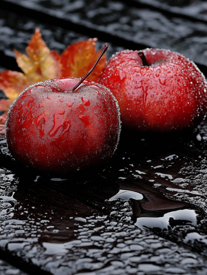 Frosted Red Apples in Ultra HD, Symbolizing Frost Solar Term