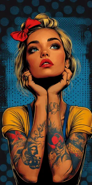 Tattooed Heroine in Comic Art