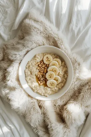 Bananas and Nuts Oatmeal Bowl