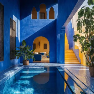 Blue Oasis in Modern Architecture