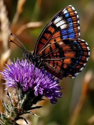 Butterfly on a Purple Blossom