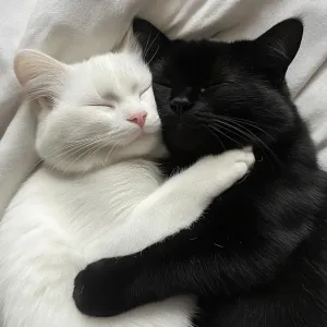 Cats Cuddling Together