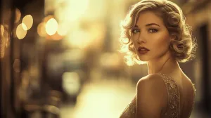 Cinematic Elegance: A Glamorous Woman's Portrait