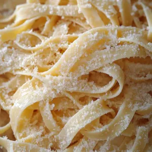 Close-Up of Fettuccine Alfredo