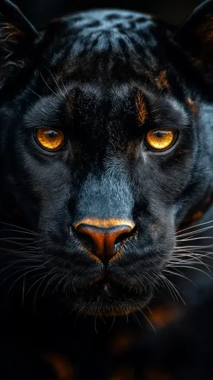 Close-Up of a Black Panther