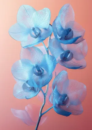 Ethereal Silver Orchids