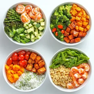 Four Nutritious and Colorful Meal Bowls