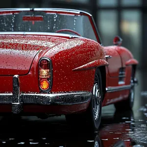 High Resolution Capture of a Stunning Red Car