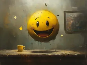 Painting of a Smiley Face