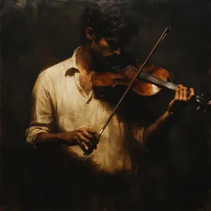 Painting of a Violin Player