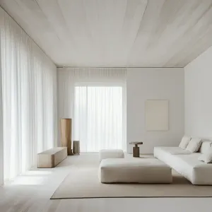 Plain White Themed Room