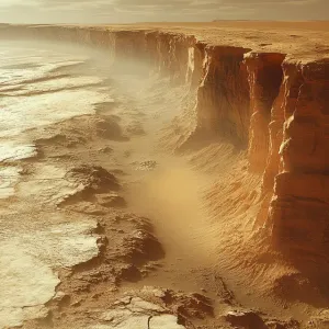 Stylized Depiction of Valles Marineris on Mars