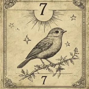 Tarot Card in Old Engraving Style