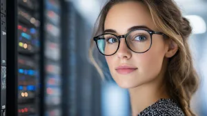 Tech Savvy Woman Dominates Server Room