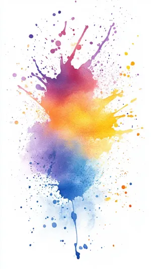 Vibrant Watercolor Splash Painting