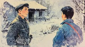 Young Red Army Soldier's Countryside Journey